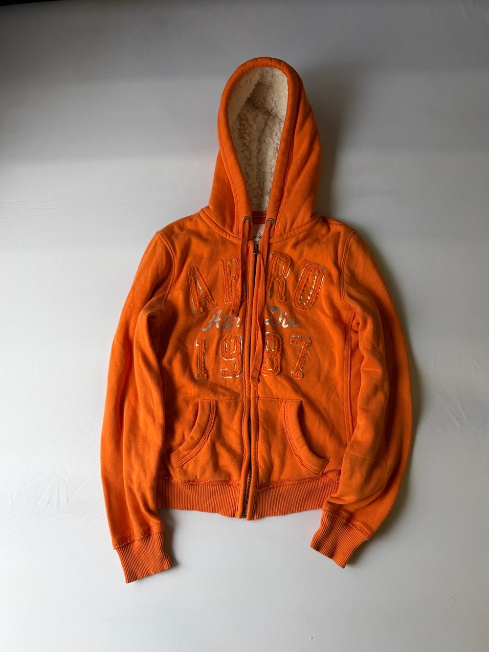 Vintage aeropostale sherpa lined hoodie